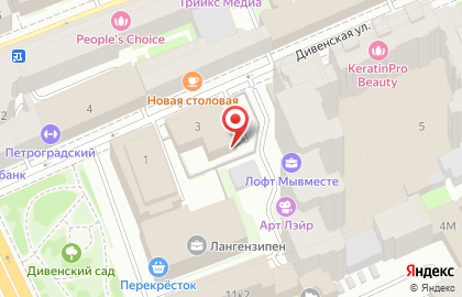 Россия на Дивенской улице на карте