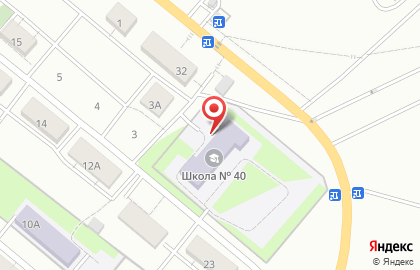 Основная общеобразовательная школа №40 в Оренбурге на карте