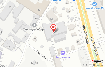 Автостоянка на улице Кирова, 51А на карте