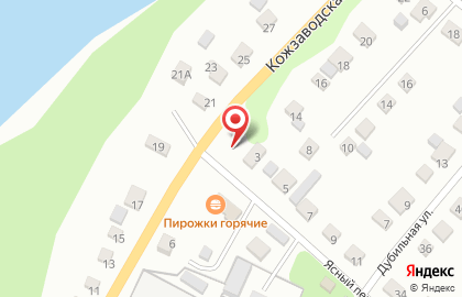 Киоск по продаже хлебобулочных изделий на Кожзаводской улице на карте