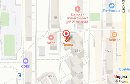 Столовая Здоровое питание на улице Горького на карте