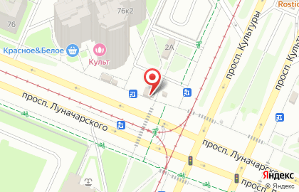Магазин овощей и фруктов на проспекте Луначарского, 76Б на карте