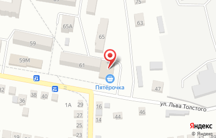 Супермаркет Пятёрочка на Льва Толстого на карте