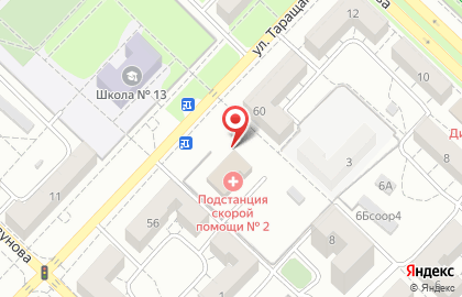 Скорая медицинская помощь в Краснооктябрьском районе на карте