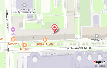 Средняя общеобразовательная школа №358 с дошкольным отделением в Московском районе на карте