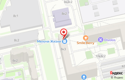 Магазин хозяйственных товаров и товаров для животных Мелочи жизни на улице Борисовские Пруды на карте