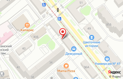 Птица на улице Орджоникидзе на карте