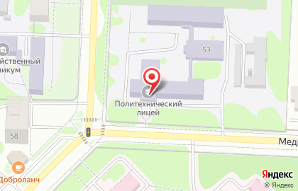 Политехнический лицей-интернат на улице Карла Либкнехта на карте