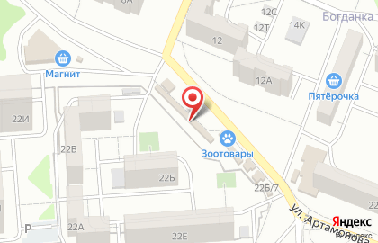 Магазин овощей и фруктов в Железнодорожном районе на карте