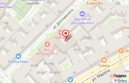 Лаборатория ЛабCтори на улице Достоевского на карте