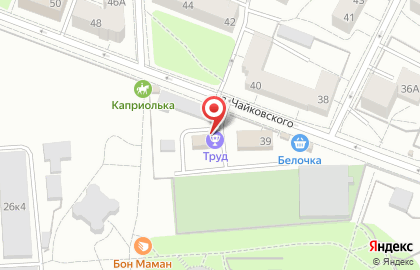 Физкультурно-спортивное общество профсоюзов Россия на улице Чайковского на карте