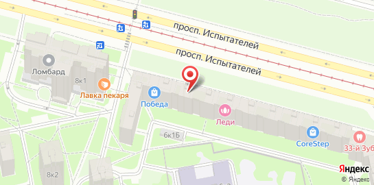 Студия эпиляции Dr. Laser на проспекте Испытателей на карте