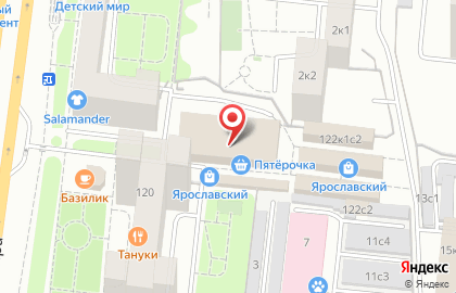 Рынок Ярославский в Москве на карте