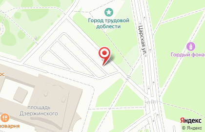 Автостоянка на ул. Дзержинского, 2а на карте