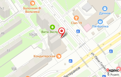 Магазин РосАл на проспекте Ветеранов на карте