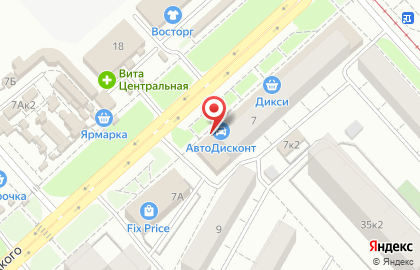 Магазин автотоваров ТМ Автолига в Дзержинском районе на карте