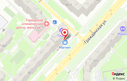 Супермаркет Магнит на Гражданской улице, 92 к 2 на карте