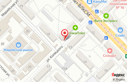 Фирменный магазин Великолукский Мясокомбинат в Красноармейском районе на карте