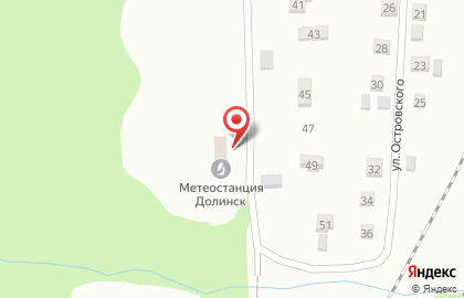 Метеостанция г. Долинска на карте