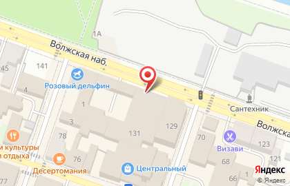 Магазин автотоваров Автолига на Волжской набережной на карте