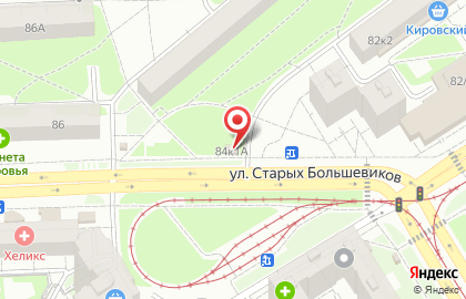 Магазин Орех-маркет на улице Старых Большевиков на карте