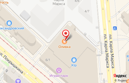 Магазин спорткомплексов и детской растущей мебели Растем Вместе на площади Карла Маркса на карте