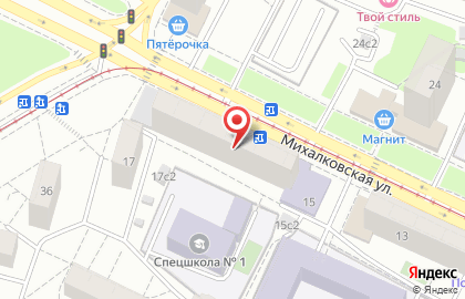 Школа танцев StepUp на Михалковской улице на карте