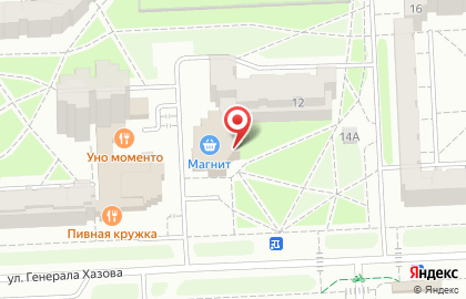Магазин косметики и бытовой химии Магнит Косметик на улице Генерала Хазова на карте