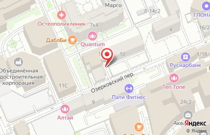 Авенир в Озерковском переулке на карте