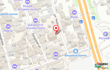 Отель Олимпия Адлер в переулке Чкалова на карте