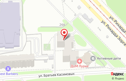 Поликлиника городской больницы №18 на улице Рихарда Зорге на карте