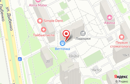 Салон груминга Mini.pro на улице Дыбенко на карте