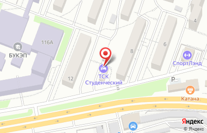 Торгово-спортивный комплекс Студенческий на карте
