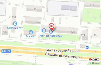Магазин косметики и бытовой химии Магнит Косметик на Баклановском проспекте на карте