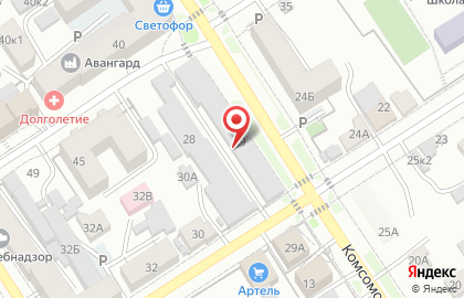 Октябрь в Барнауле на карте