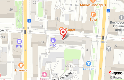 Продуктовый магазин Улыбка в Центральном районе на карте