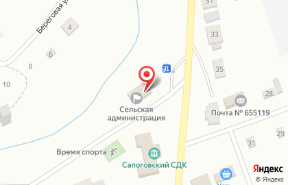 Администрация Сапоговского сельсовета на карте