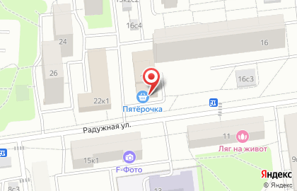 Супермаркет Пятёрочка в Москве на карте