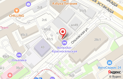 Комфортабельное общежитие и хостел HotelHot на метро Красносельская на карте