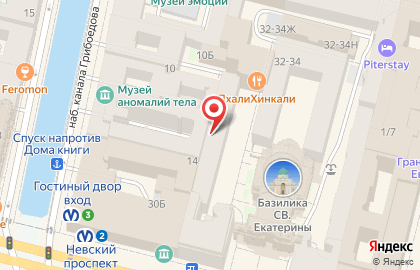 Питер на Невском проспекте на карте