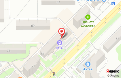 Банкомат УБРиР на улице Лепсе, 67 на карте