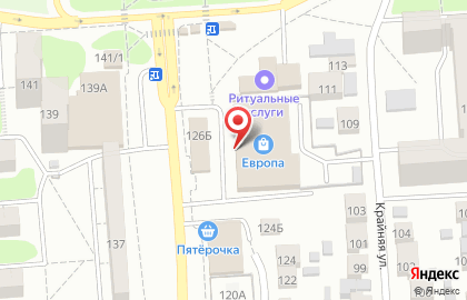 Супермаркет Европа в Воронеже на карте