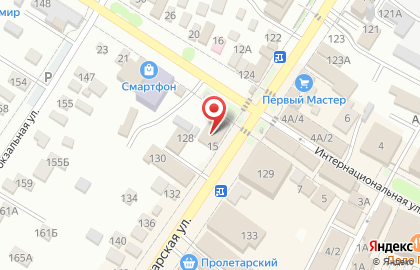 Кущёвский медицинский колледж на Интернациональной улице на карте