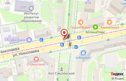 Киоск по продаже печатной продукции на улице Николаева на карте