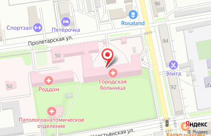 Уссурийская центральная городская больница на Пролетарской улице на карте