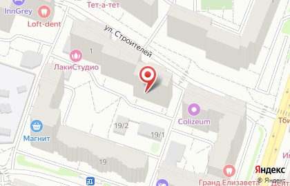 Служба доставки суши SumoEast на улице Строителей на карте