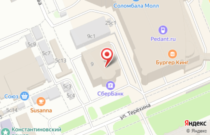 Банкомат Северный банк Сбербанка России на улице Терехина А. на карте