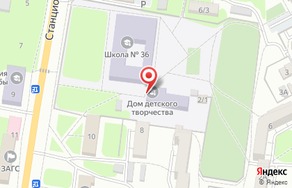 Дом детского творчества Железнодорожного округа в Железнодорожном районе на карте