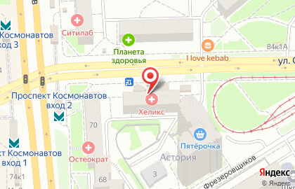 Лабораторная служба Хеликс на ​Старых Большевиков на карте