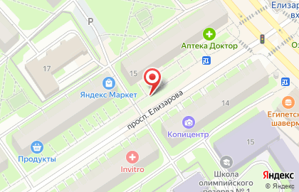 Уголовный адвокат Шкурихин А.Е. на проспекте Елизарова на карте